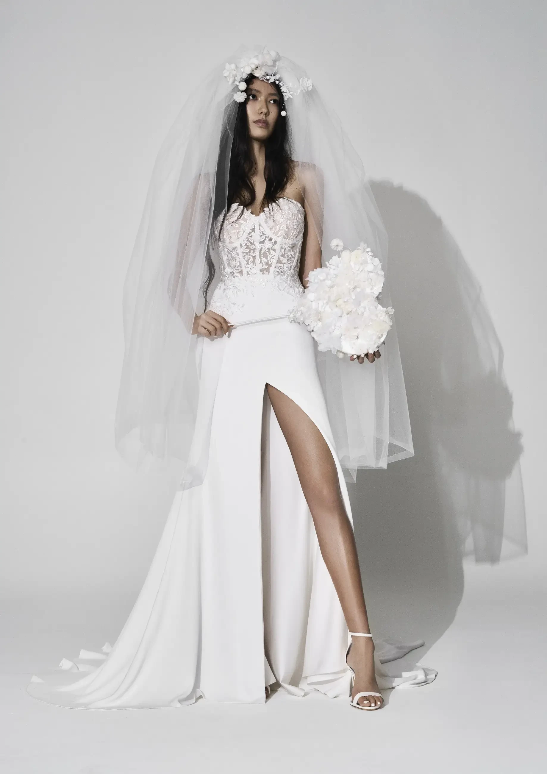 Model wearing a Vera Wang gown