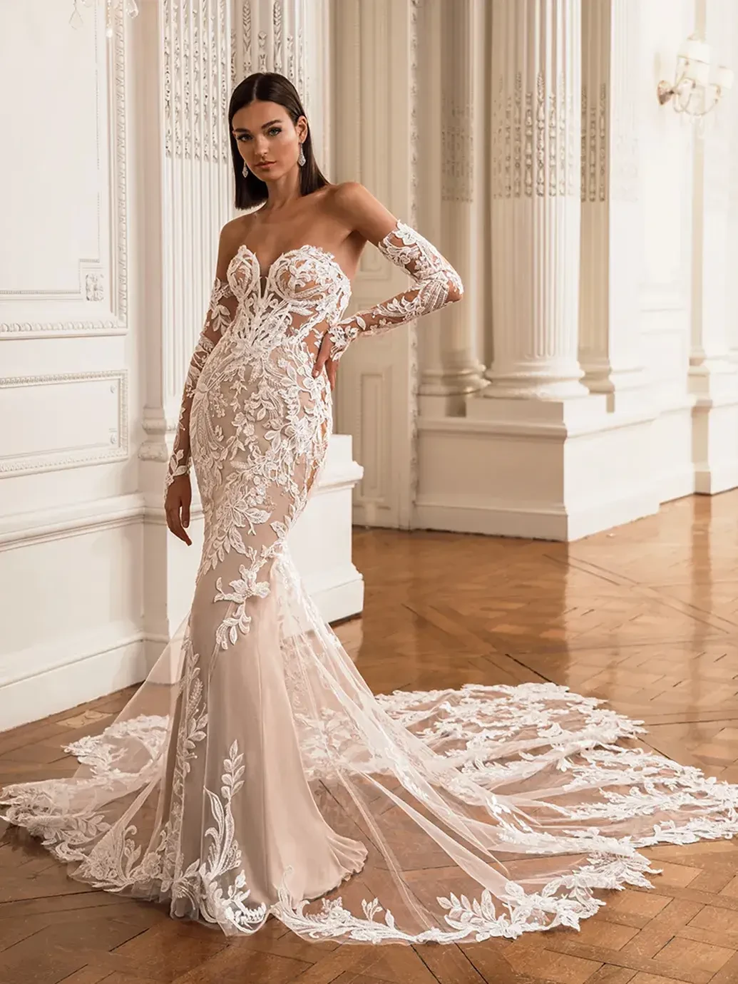 Model wearing a Élysée by Enzoani gown