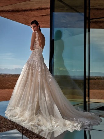 Pronovias Style No. Ruri #1 Off White/Peach thumbnail