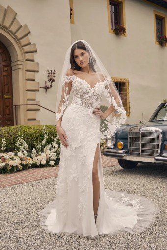 Casablanca Bridal Style No. Augustine #2 Ivory/Nude/Ivory thumbnail
