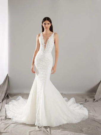 Pronovias Style No. Jesy #0 Off White/Peach thumbnail