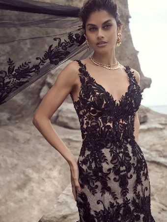 Sottero and Midgley Style No. Zander Lane #3 Black/Nude thumbnail