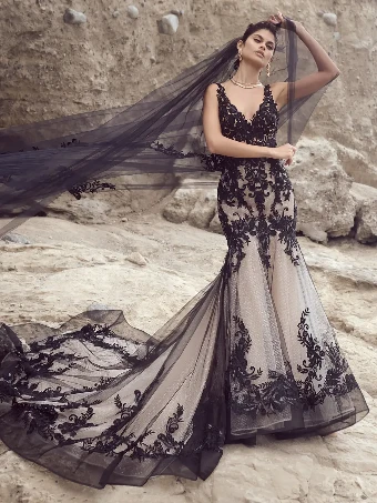Sottero and Midgley Style No. Zander Lane #0 Black/Nude thumbnail