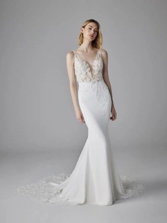 Pronovias Style No. Debby #0 Off White/Nude thumbnail