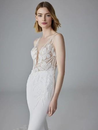 Pronovias Style No. Debby #2 Off White/Nude thumbnail