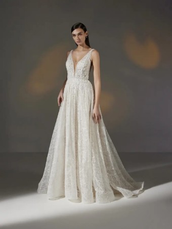 Pronovias Style No. Devna #0 Off White/Light Pink thumbnail