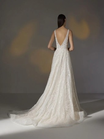 Pronovias Style No. Devna #1 Off White/Light Pink thumbnail