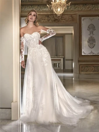 Pronovias Style No. Blossia #0 Off White/Champagne thumbnail