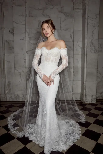 Casablanca Bridal Style No. Cosette #4 Ivory/Nude/Ivory thumbnail