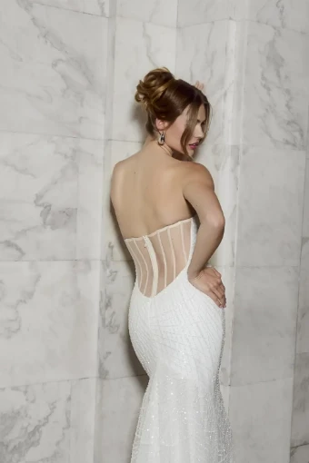 Casablanca Bridal Style No. Sterling #3 Ivory/Nude/Ivory thumbnail