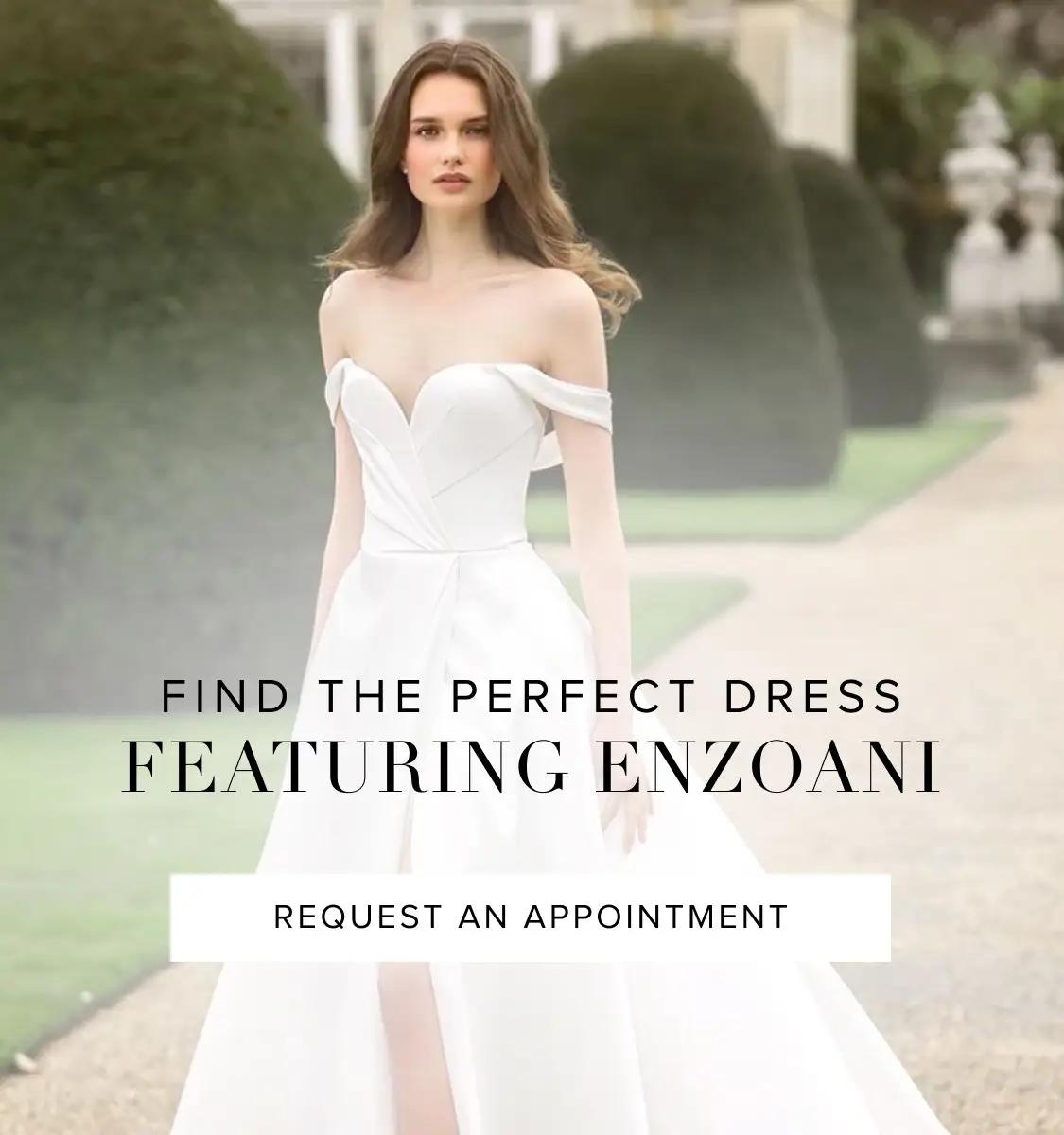Find the perfect dress. Featuring Enzoani. Mobile banner